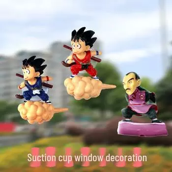 Наклейки на окна автомобиля из мультфильма «Летающий король обезьян» — забавные украшения для стекла в интерьере Flying Wukong-Sucker красный