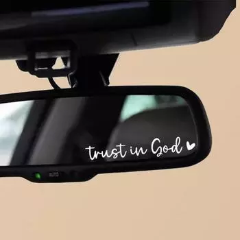 Наклейки на окна автомобиля Наклейки на автомобиль Trust In God 2 шт. Наклейки на автомобиль Наклейки на автомобиль Стекло заднего вида Аксессуары для семьи, друзей, мужчин красный