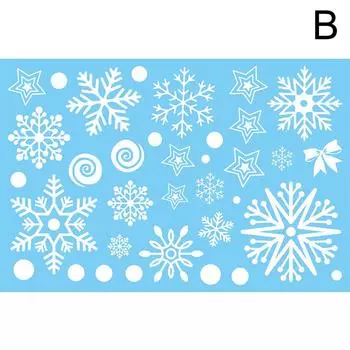 Наклейки на окна с оленями, рождественские украшения, Санта-Клаус, снежинка, креативные наклейки для рукоделия, для рождественских наклеек с оленями