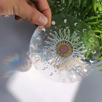 Наклейки на окна Suncatcher, радужные наклейки на стену своими руками, клей для предотвращения столкновений из ПВХ, детский подарок