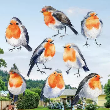 Наклейки на окна в виде птиц, стеклянные наклейки, украшения для дома, самодельные статические наклейки для