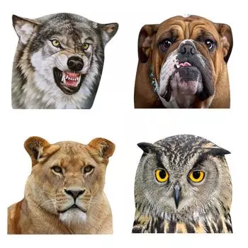 Наклейки на оконное стекло автомобиля, наклейка на автомобиль серии животных Lion-left