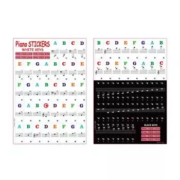 Наклейки на пианино Наклейка на клавиатуру Интонация Ноты Руководство по обучению Электронные пианино Корректор Символ Этикетки для детей