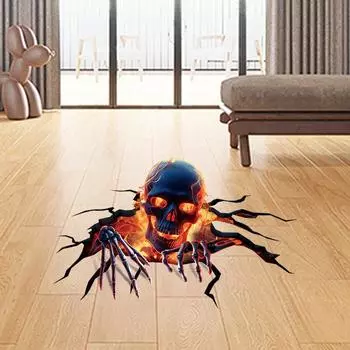Наклейки на пол на Хэллоуин, украшение дома, самоклеящиеся для гостиной, спальни, призрака, черепа, Хэллоуин, фестиваль, украшение пола торгового центра