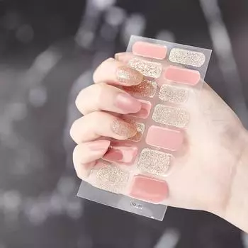 Наклейки на полоски лака для ногтей, блестящие клетчатые однотонные самоклеящиеся наклейки для ногтей, самоклеящиеся наборы для дизайна ногтей для женщин и девочек 6