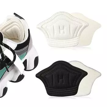 Наклейки на пятку для обуви, набивка уменьшенного размера, мужские и женские кроссовки, утолщенные противоизносные, защита от падения на пятке, стельки для обуви S белый