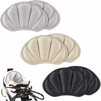 Наклейки на пяточную вставку. Подушка. Мягкие и удобные подушечки. Износостойкие толстые спортивные туфли на высоком каблуке. Регулируемая защита стопы половинного размера. 1pair чёрный