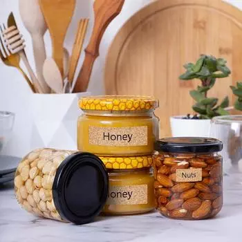 Наклейки на пробковые деревянные этикетки, водонепроницаемые самоклеящиеся наклейки для именных бирок, прямоугольные пустые наклейки, этикетки для стеклянных бутылок, пищевых контейнеров