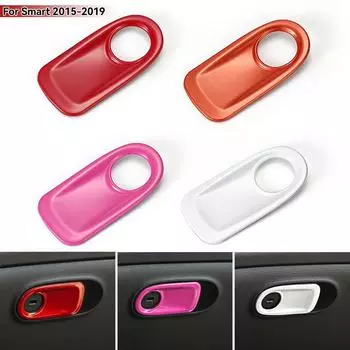 Наклейки на ручку перчаточного ящика автомобиля, накладка на отделку, автомобильные наклейки для Smart 453 Fortwo Forfour, стильные аксессуары для интерьера белый