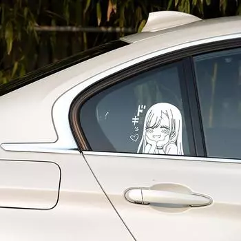 Наклейки на салон автомобиля Милые аниме-наклейки на автомобиль Бамперы на окна автомобиля Вырубные виниловые наклейки Декоративные аксессуары для автомобиля