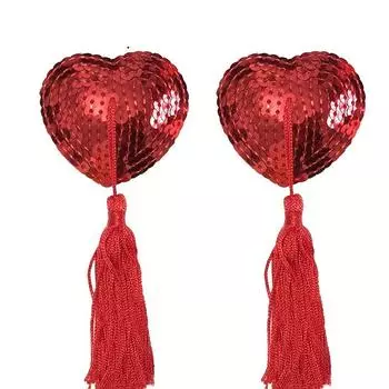 Наклейки на соски для нижнего белья, игрушки, украшения груди, экзотические аксессуары для БДСМ, наклейки на грудь с блестками и кисточками в форме сердца для мужчин, женщин, пар