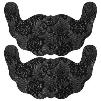 Наклейки на соски одноразовые самоклеящиеся кружевные невидимые прокладки для нижнего белья в форме буквы U(Черный С) C Style