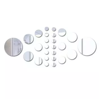 Наклейки на стену 26X Легко снимаемые Съемное 3D-зеркало чёрный