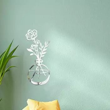 Наклейки на стену 3D акриловое зеркало трехмерная стена гостиная спальня лестница стена водонепроницаемая наклейка украшение JM324A-Silver