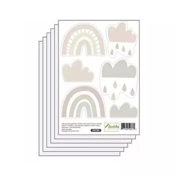 Наклейки на стену для детской комнаты Облако Радуга Декор для спальни 36pcs