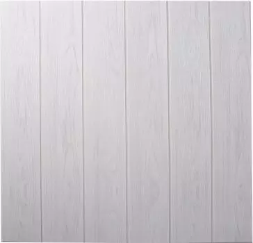 Наклейки на стену ISL Wood Grain White Grey 3D Cushion Wallpaper 70 см x 70 см Набор из 10 шт. (алюминий)