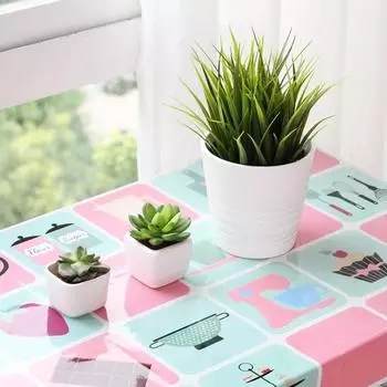 Наклейки на стену из высокотемпературной плитки для кухни Смазка для кухни Водостойкие наклейки Смазка для обоев из жиростойкой бумаги Наклейки для обоев из ламповой сажи Plaid cutlery