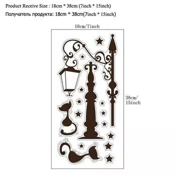 Наклейки на стену «Кошки под уличным фонарем», романтический фон для украшения дома, настенные обои, художественные наклейки, наклейка «Любовь с котом»