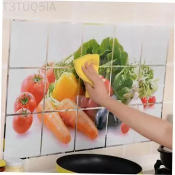 Наклейки на стену кухни Фольга Масляная наклейка Наклейка Домашний декор Художественные аксессуары Украшения Принадлежности V8C ADM