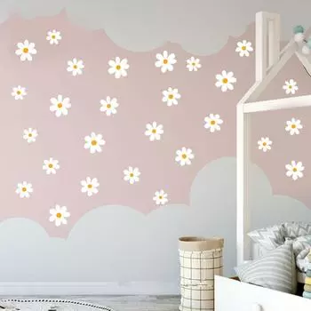 Наклейки на стену, растения, цветы в японском стиле, бабочка, настенный фон, настенная наклейка на стену комнаты