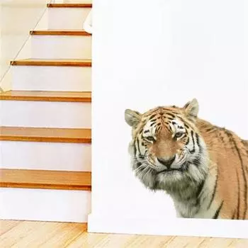 Наклейки на стену с рисунком тигра, новинка, ПВХ, детская комната, наклейка на стену, наклейка для дома
