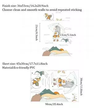 Наклейки на стену в стиле аниме для детской комнаты, украшения интерьера, товары для дома, детская комната, простые аксессуары для дома