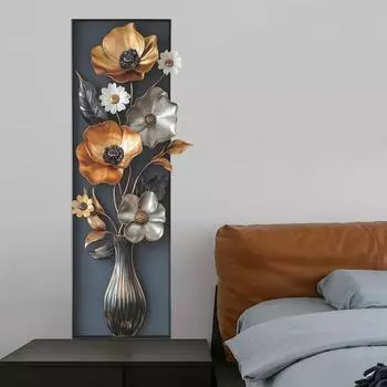 Наклейки на стену в виде цветочной вазы 3D винтажная цветочная наклейка на стену самоклеящаяся водонепроницаемая наклейка на стену для гостиной спальни дивана фон A