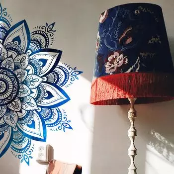 Наклейки на стену в виде лотоса, фон дурмана, стены гостиной, украшения дома, наклейки на стену, самоклеящиеся наклейки на стену 30x90cm