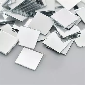 Наклейки на стену Зеркальные наклейки 1,2 мм 100 шт. DIY Стекло серебряный