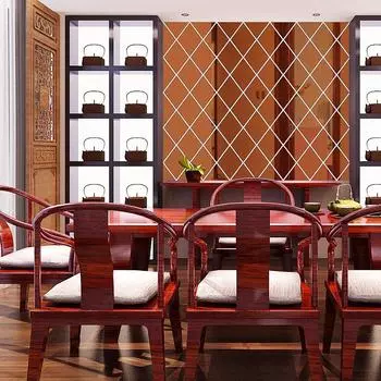 Наклейки на стены Наклейка на стену Алмазное зеркало Светоотражающий дизайн DIY Семейная настенная художественная наклейка Декор L size серебряный