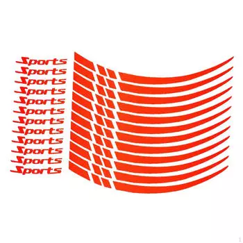 Наклейки на ступицы колес автомобиля Светоотражающие наклейки Простая установка Водонепроницаемый аксессуар для внедорожников Reflective Red