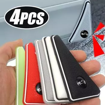 Наклейки на углы дверей автомобиля, предотвращающие столкновения, наклейка на защитную накладку двери, наклейка на кузов автомобиля, защищающая от царапин, декоративные аксессуары для экстерьера 2pcs чёрный