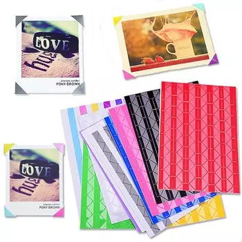 Наклейки на углы фото, 102 шт./лист, бумажные штампы для альбомов «сделай сам», для скрапбукинга 1sheet красный