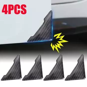 Наклейки на уголки дверей автомобиля, наклейки из углеродного волокна, устойчивые к царапинам, универсальные наклейки для защиты дверей от столкновений из ПВХ