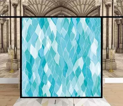 Наклейки на витражные окна, пленка для приватности, церковный стиль, статическое прилипание, декоративные матовые пленки для окон, индивидуальный размер 40x60cm