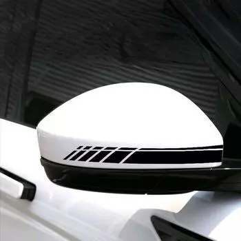 Наклейки на зеркало заднего вида автомобиля, модифицированные наклейки, водонепроницаемые декоративные наклейки, зеркала, чтобы блокировать царапины, наклейки на автомобиль Style A203cm*2 чёрный