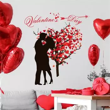 Наклейки Наклейки на окна торгового центра Наклейки на комнату ко Дню святого Валентина Наклейки на стену Набор украшений One Size