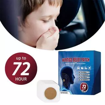 Наклейки от укачивания, снимающие головокружение, головную боль, рвотный пластырь, медицинский пластырь от укачивания Y8N5 blue-10pcs