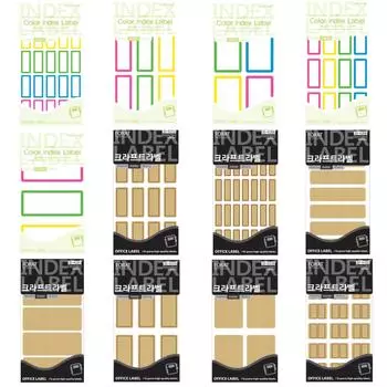 Наклейки Petit Fancy Index Label (по 10 шт. Каждая) 12 вариантов / Этикетка категории / Этикетка Office / Инструменты для маркировки / Наклейки с бирками #20-C220 Color *10ea