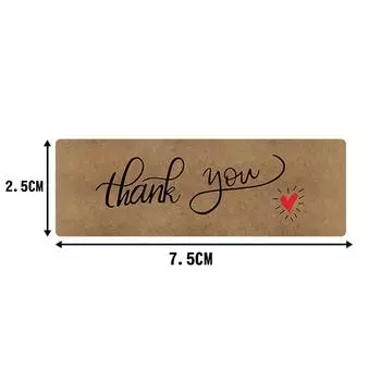 Наклейки Post It Heart Спасибо штамп из крафт-бумаги X027 A01-120pcs-2.5x7.5cm