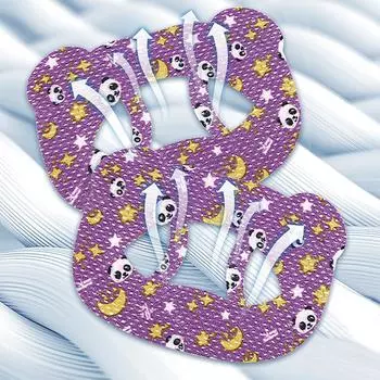 Наклейки против храпа для детей, форма рта для сна, дизайн против удушья, мультяшный стиль, О-образный дыхательный пластырь в форме медведя