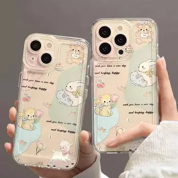 Наклейки с акварельными животными для Apple 15/14/13/12/11/Pro/Promax/XS Max/XR/XS/X. 7 Plus