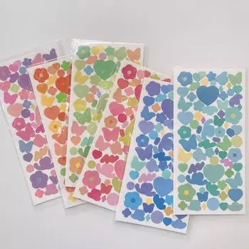 Наклейки с бабочками и цветами, сверкающие лазерные самодельные декоративные открытки Goo