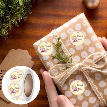 Наклейки с благодарностью, этикетки, подарочная упаковка для малого бизнеса, изготовление карточек жёлтый