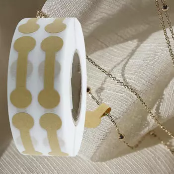 Наклейки с ценниками на ювелирные изделия, этикетки со штангой, наклейки из крафт-бумаги для колец, браслетов коричневый