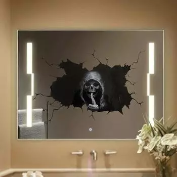 Наклейки с черепами на Хэллоуин, наклейки для украшения окон, наклейки для автомобилей, украшения, наклейки для украшения дома S