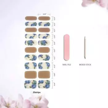 Наклейки с цветочным дизайном, полусырые ногти, полусухие наклейки для маникюра с гелем, полусырые наклейки для маникюра с гелем 6.5*18