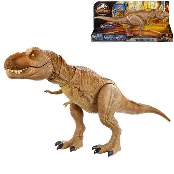 Наклейки с динозаврами из «Суперлагеря Юрского периода» GJT60 Действие! T-Rex [Карта выживания, включена] [Общая длина приблизительно. 55см]