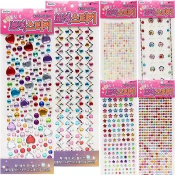 Наклейки с драгоценностями Popo Fancy bling bling, 6 видов, разные цвета, 1 комплект