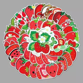 Наклейки с фруктами, 50 шт., милые наклейки с фруктами для детей, водонепроницаемые наклейки для бутылки с водой, скутера, багажа, ноутбука, скейтборда для детей, подростков, взрослых